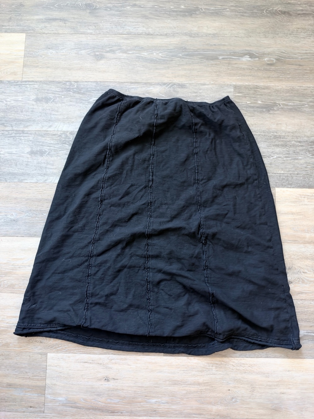 Cut Loose Black Women's Tiered Midi Skirt Sz L